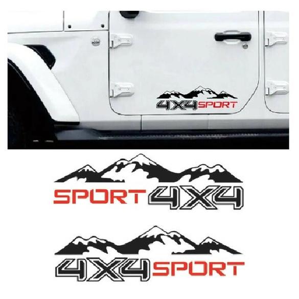 4X4 Sport Mountain Bike Sticker Vinyl Pickup Suv Body Doors Decoration Universal