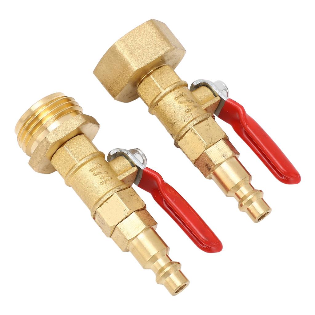 RV Blowout Adapter Anti Freeze Water Line Sprinkler Valve Faucet Adapter with 1 4in Quick Connect Plug 3 4in GHT Thread