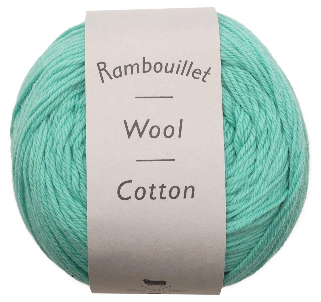 DARUMA Hand Knitting Rambouillet Wool Medium Color 4250 Yarn Yarn, Cotton, Weight, 6, Mint, Approx. 50g, 166m,