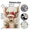 Frameless Pearl Painting Kit Festive Deer Christmas Aesthetic Wall Art DIY Sparkling Bead Canvas Room Decor Creative Craft