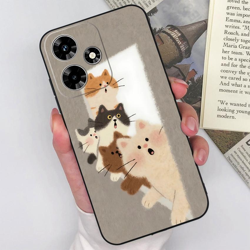 For Infinix Hot 30 20 12 11 Play 30i 20i 20S 12i 11S Phone Covers Cute Couple Piggy Patterns Matte Silicone Fashion Cases For Infinix Cellphone Caisng