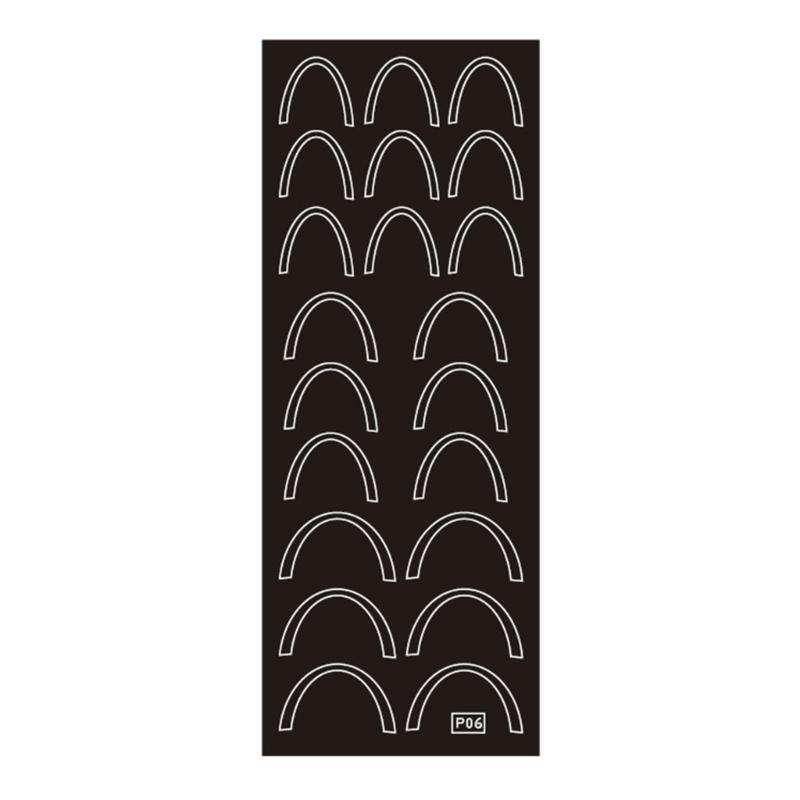 6pcs Hollow French Nail Art Sticker Decals Printing Templates Stencil Tool Manicure Tips DIY Decorations