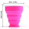 Copo Dobrável de Silicone para Exterior Caneca Dobrável Garrafa Dobrável para Camping Copos de Água de Viagem Caneca Portátil para Chá/Bebida com Tampa 200ML