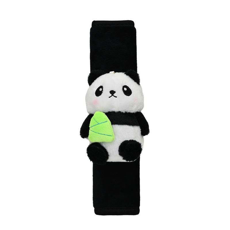 Automobile Safety Belt Decoration Cartoon Panda Safety Belt Shoulder Pad Plush Automobile Seat Belt Accessories Car Decorations