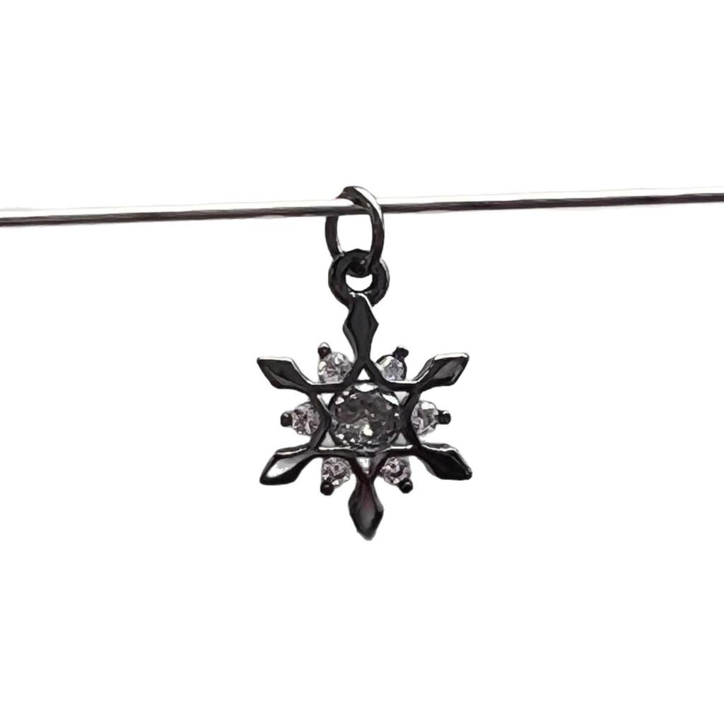 Zirconia Snowflake Pendant: High Color Retention, DIY Handmade Small Drip Accessories.