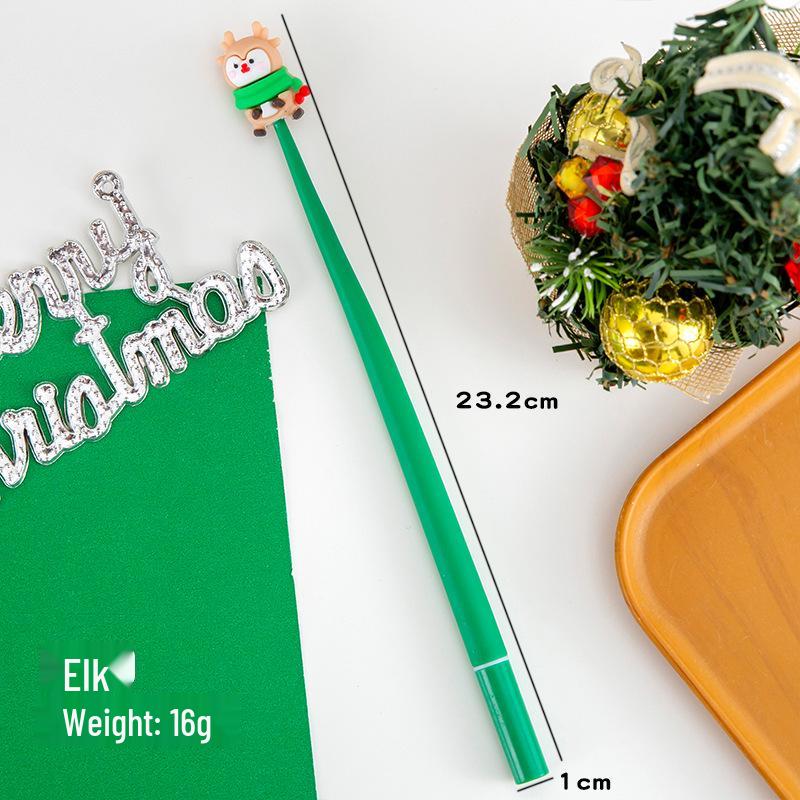 Cute Christmas Cartoon Silicone Shaker Gel Pen - Student Stationery Gift