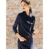 Women's POLO Collar Fleece Lined Long Sleeve Shirt