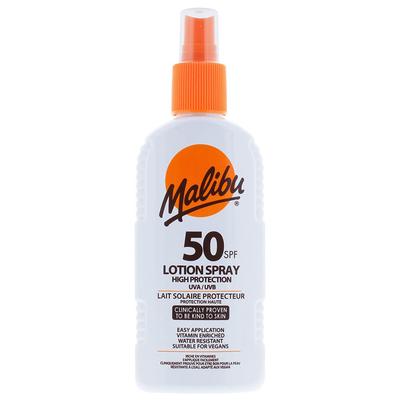 Loción solar en spray Malibu SPF50 Impermeable 200ml