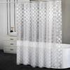 Waterproof PEVA Diamond Shower Curtain - No-Drill Installation for Bathroom Partition