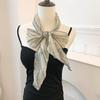 Silk Scarf High-end Sense Thin and Narrow Long Scarf Versatile Literary and Retro Scarf Thin Scarf Headscarf Headband Tied Hair Streamer