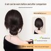 Real Hair Fluffy Bun Hair Tie - Natural Updo Flower Bud Style