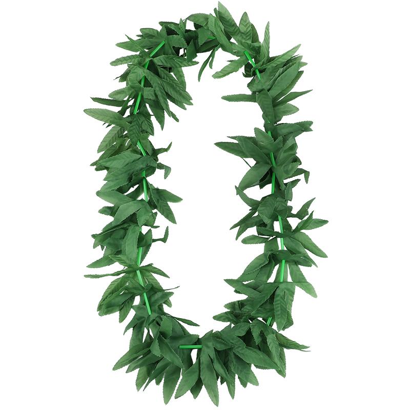 

1/4Pcs Hawaiian Green Leis Necklace Artificial Leaves Wreath Garland Headband Bracelet Luau Tropical Birthday Party Decoration