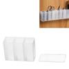 Wall Mounted Lipstick Organizer 3 Grid Translucent Hanging Makeup Brush Holder for Eyebrow Pencil