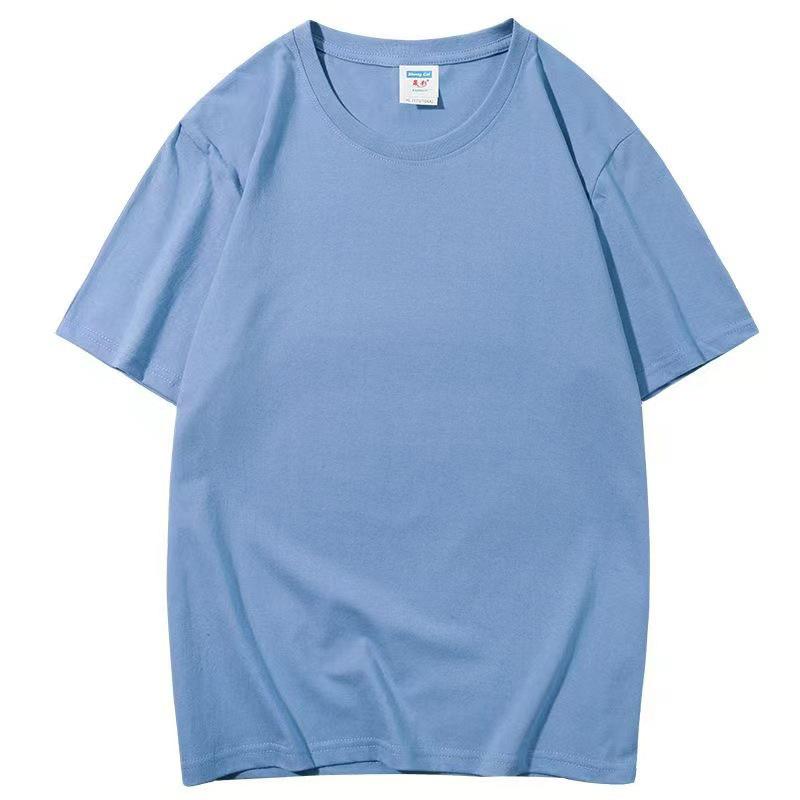 Unisex Locker geschnittenes T-Shirt mit Rundhalsausschnitt aus gekämmter Baumwolle mit Logodruckoption - Einfarbig, Kurzärmlig, Ideal für die Arbeit oder Freizeit.