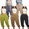 Dames Mid Rise Geplooide Jogger Broeken Losse Pasvorm Taps toelopende Enkel Broeken Effen Kleur Casual Streetwear Broeken