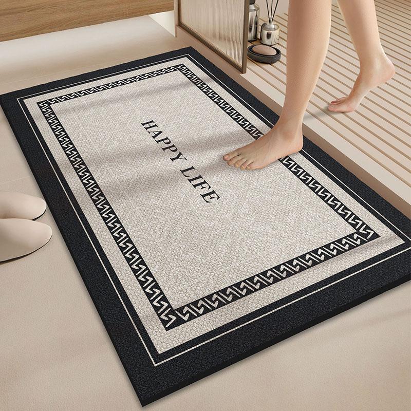 

Коврик для пола туалет ванная комната нескользящий впитывающий коврик для ванной грязеотталкивающий диатомовый коврик быстросохнущий коврик для ног ковер туалет 40X60cm 15.7X23.6in