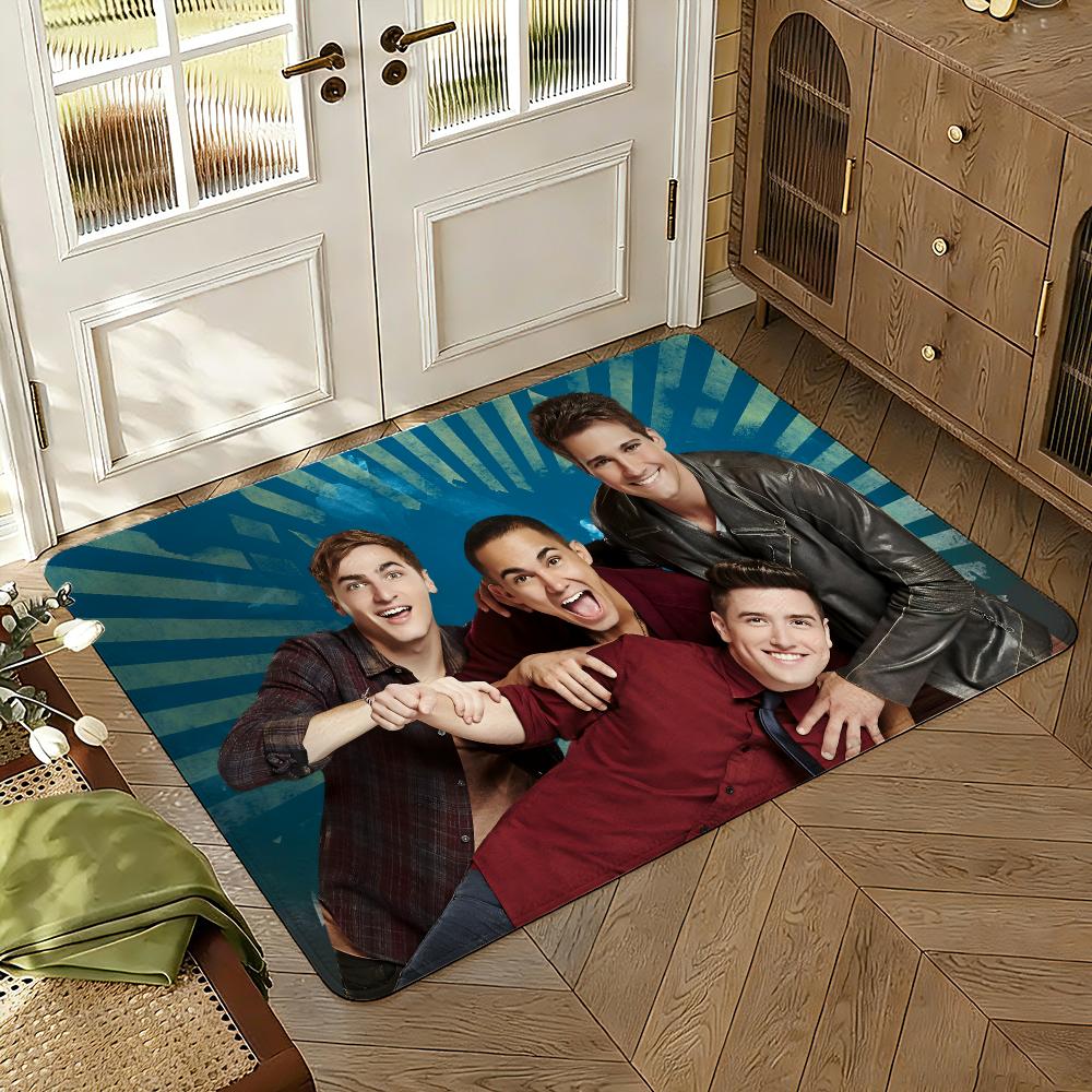 Big Time Rush Floor Mat Soft Thickened Absorbent Non-Slip Bedroom Living Room Door Mat Home Decor Flannel Rugs
