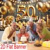 2D flaches Banner 1 Stück 50. Geburtstag Partybanner speziell für die 50. Geburtstagsfeier entworfen