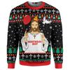 3d Print Santa Claus Playing Hockey Graphic Sweatshirts Men's Merry Christmas Crew Neck Pullover Sweater New In Xmas Hoodie
