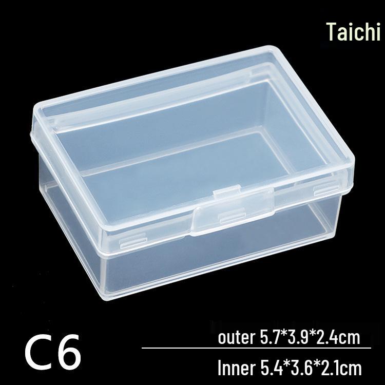 Rectangular Transparent Plastic Storage Box for Accessories and Screws