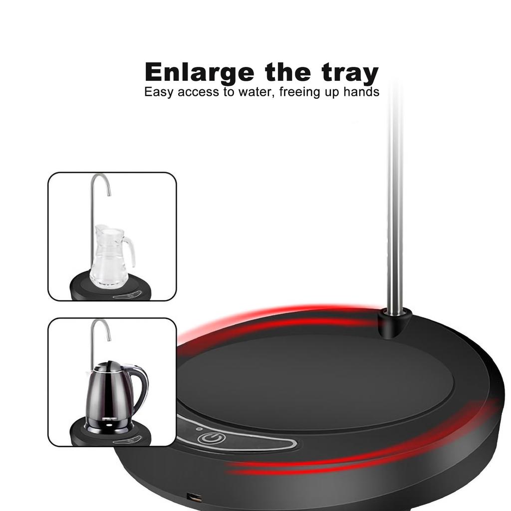 Automatischer Wasserspender Tragbare Wasserpumpe mit Tablett Doppelzweck Quantitatives Wasserdruckgerät Mineralwasser Eimer