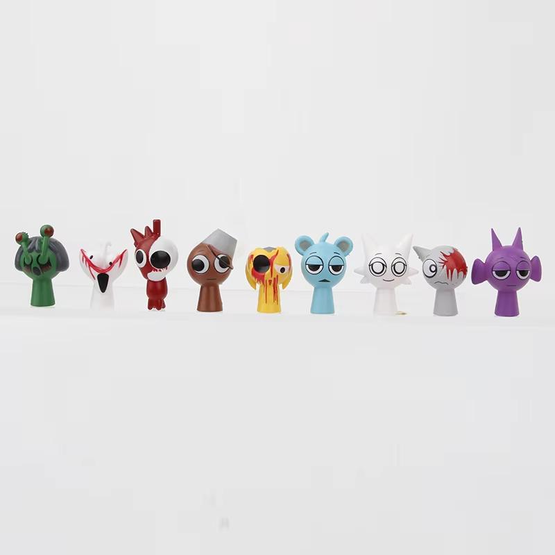 48pcs/Set Mini Sprunki Action Figure Toy Cartoon Movie Sprunki Wenda Model Doll Figurines Kids Gift