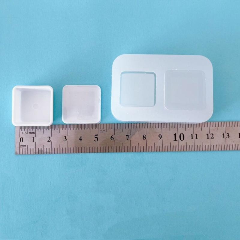 Miniatur Lebensmittel Silikonform Mini Dessert Tablett Platte UV Harzformen Puppenhaus Zubehör Küche Backwerkzeug Handwerk