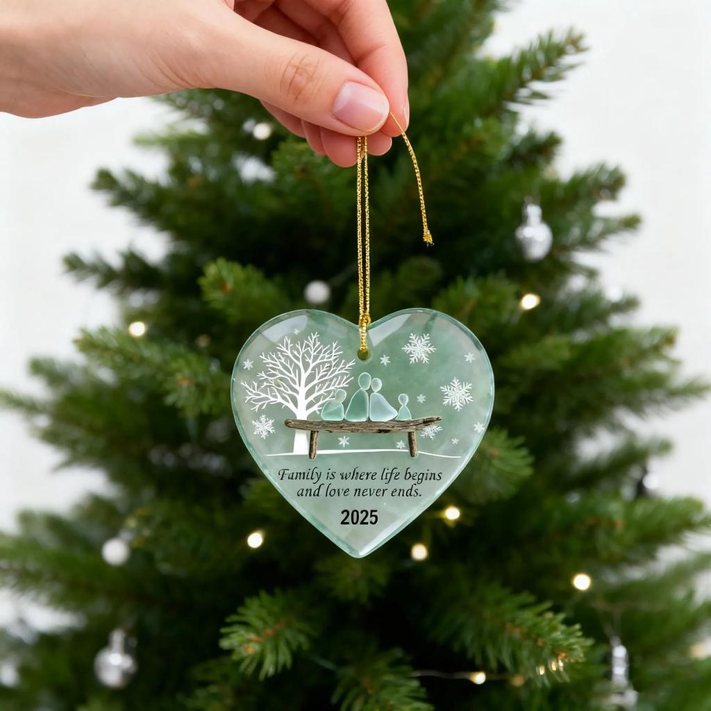 Heart Sea Christmas Tree Pendant, Christmas Decoration, Home Decoration, Christmas Surprise For Friends And Family