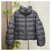 Womens Lightweight Short Puffer Jacket With Stand Collar 90% Duck Down Fill Winter 2026