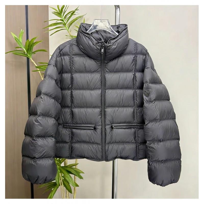 Womens Lightweight Short Puffer Jacket With Stand Collar 90% Duck Down Fill Winter 2026
