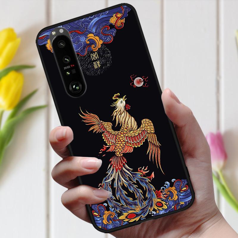 3D Emboss Flower Case For Sony Xperia 10 III Cover Cute Relief Case For Sony Xperia 1 III 5 III 10III Phone Case Coque Fashion