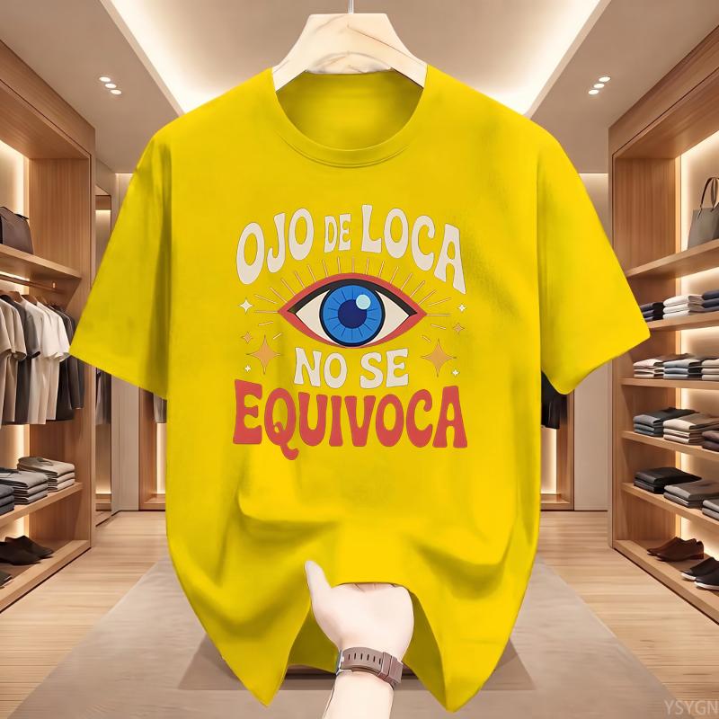 Streetwear T Shirt Tee Women Men Cotton Oversize Summer Loose Casual Trend Crazy Eye Doesn't Lie Top