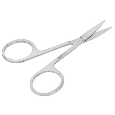 Tesoura para Sobrancelhas de Ponta Fina Aço Inoxidável Boca Curva Tesoura de Beleza para Cílios Postiços