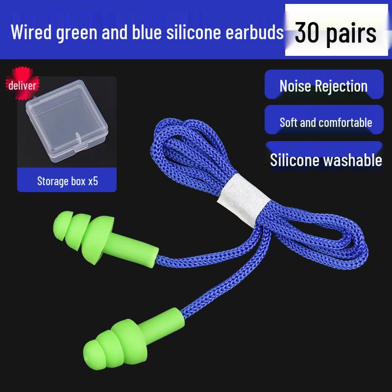 Silicone Noise-Canceling Earplugs for Industrial, Mechanical Workshops, Studying, and Sleep