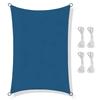 UV Sunshade Sail Waterproof Blue Rectangle 2x4m