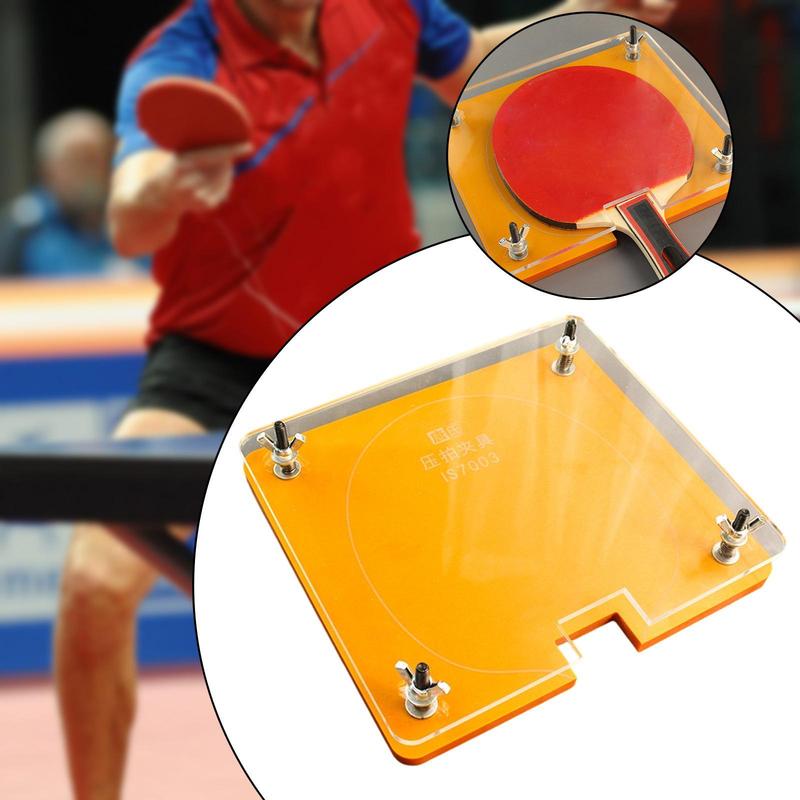 Presse à raquettes de tennis de table - Accessoire de presse - Contrôle stable - Pince de presse - Durabilité - Finition de raquette de club - Facile à utiliser - Débutants