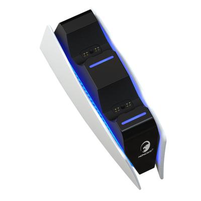 Carregador de controle duplo para PS5, estação de carregamento rápido com indicador LED para controles Dual Sense do Playstation5