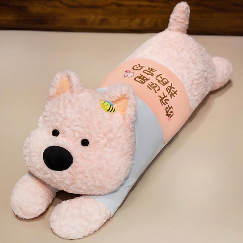 110cm Huge Kawaii Dog Plush Toys Cartoon Stuffed Animal Cute Soft Cuddly Baby Plushie Pillow Lie Prone Toy For Girls Gift Decor