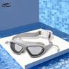 High-Definition Anti-Fog Swimming Goggles for Adults - Large Frame, Flat Lens