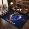 Olympique Marseille FC Custom Crystal Velvet Rug, Personalized Name Text Print, Football Logo Soft Non‑Slip Floor Mat Home Decor Gift