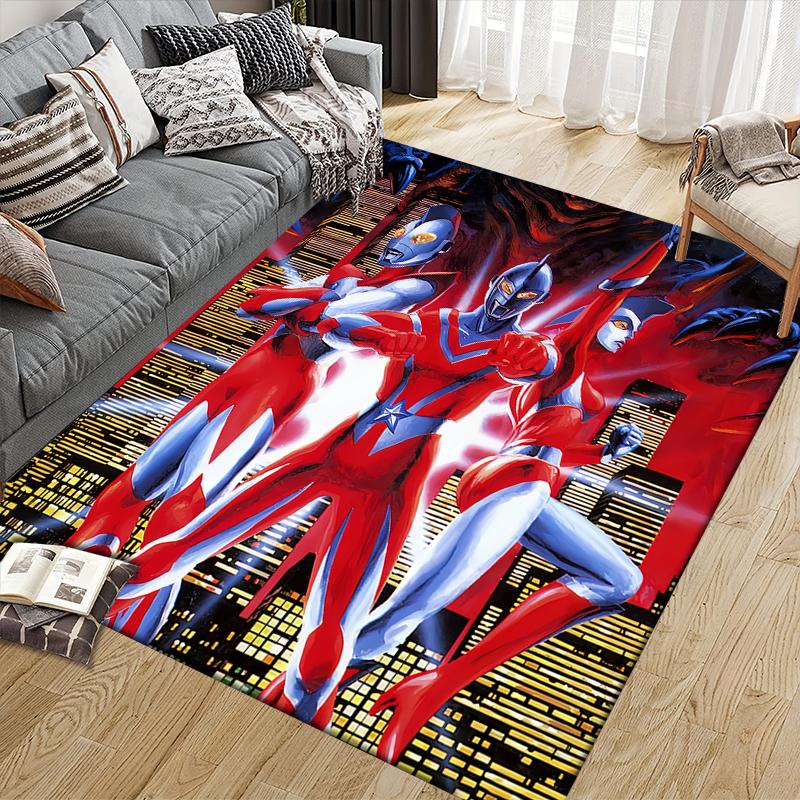 Ultraman Full Body Decoration Square Area Rug, Non-Slip Floor Mat for Bedroom, Perfect Gift for Ultraman Fans.chl