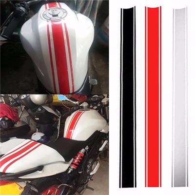 Universal Motorcycle Fuel Oil Tank Striped Sticker Reflective Decal DIY Decor