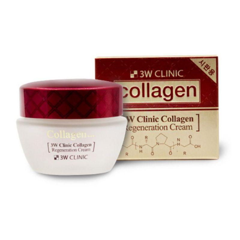 3W CLINIC Collagen Regeneration Cream 60ml – Firming Anti-Aging Hydrating Face Cream K-Beauty