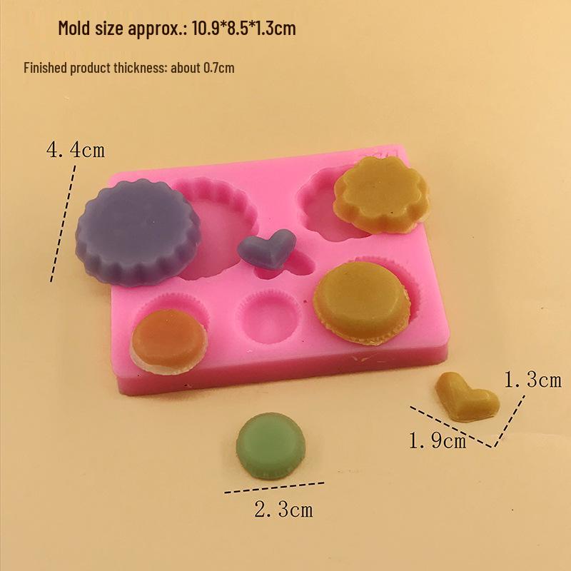 

Силиконовая форма для маленьких макарон, шоколада, торта, эпоксидной смолы и запекания глины