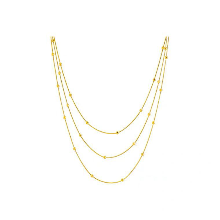 Trendy 2022 Women’s Sexy Titanium Steel Multilayer Clavicle Necklace - European & American V-Neck Fashion Jewelry
