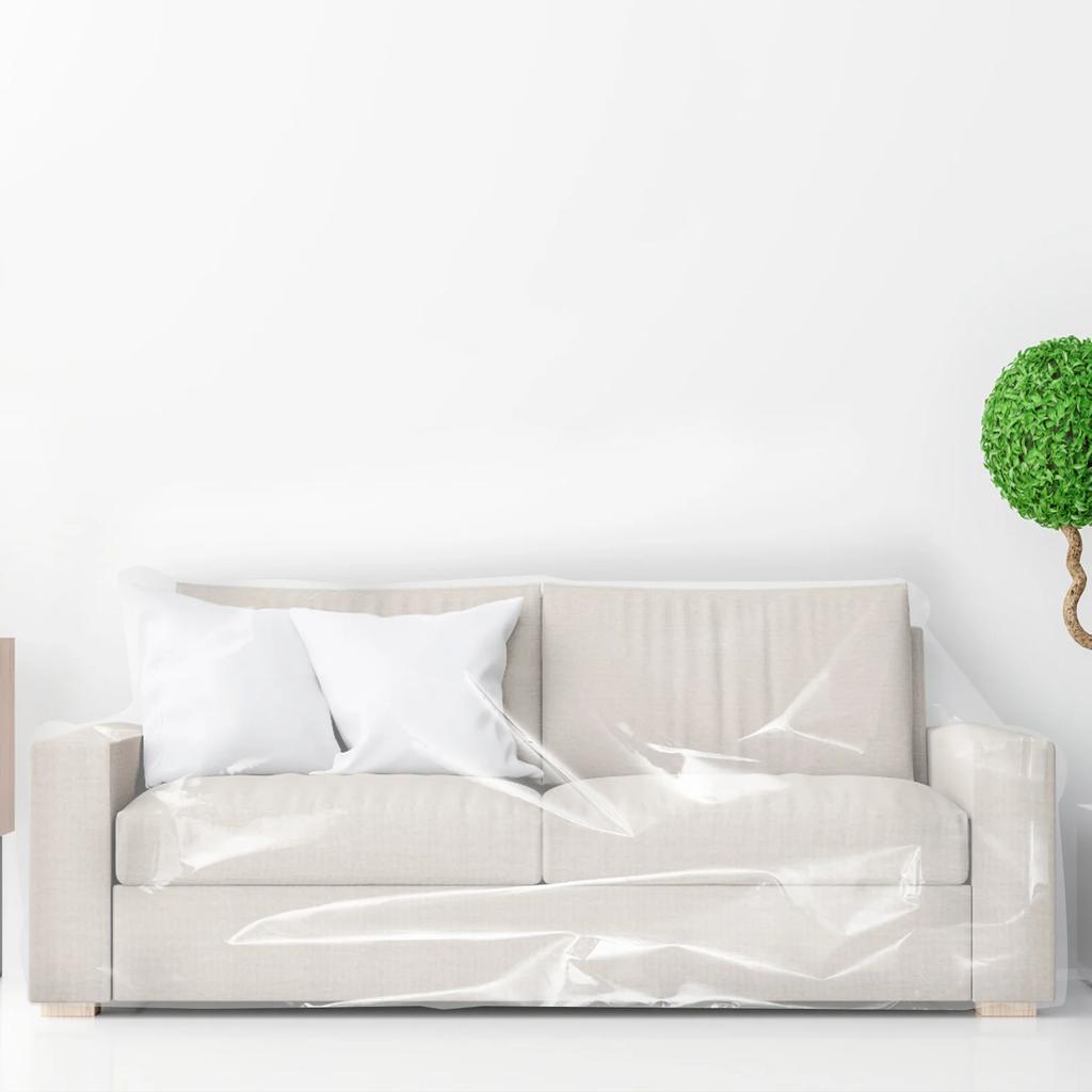 Couch Cover Pet Plastic Waterproof Dust Cover PE Transparent Furniture Covers Sofa Covers for Protection Against Cat Dog Clawing