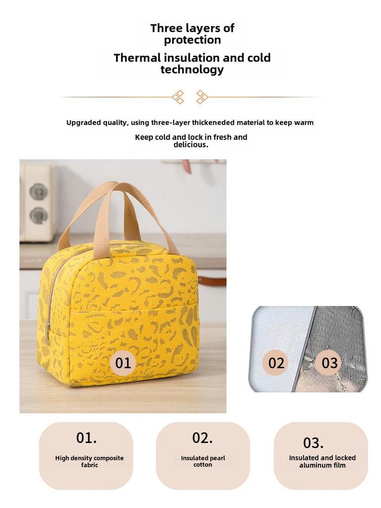 2024 Ink Pattern Insulated Waterproof Lunch Bag for Work & School