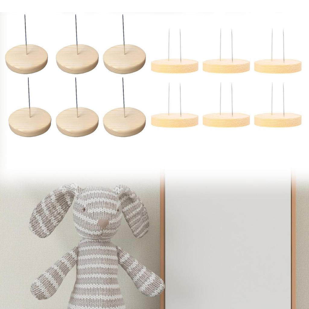 6 Pieces Crochet Dolls Display Stand Stable Pin Doll Display Holder for Action Figures Dolls Crochet Dolls Felting Animal Dolls