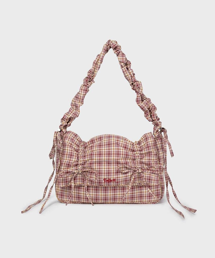 Fallett Double Ribbon Shirring Bag Red