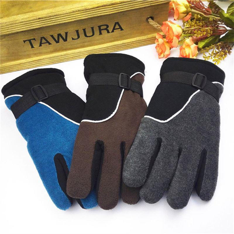 Camouflage Winter-Fahrradhandschuhe für Herren - Verdickt, Warm, Wasserdicht, Mit Samt